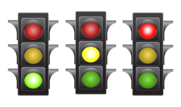 Illustrazione vettoriale del semaforo — Vettoriale Stock