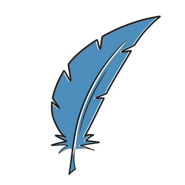 Handdraw veren pen Logo vectorillustratie — Stockvector