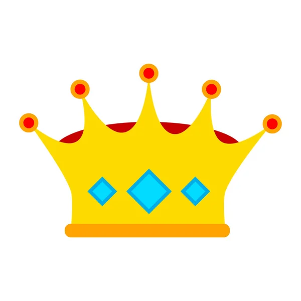 Золота королівська корона іконка зображення, стокове Векторні ілюстрації — стоковий вектор