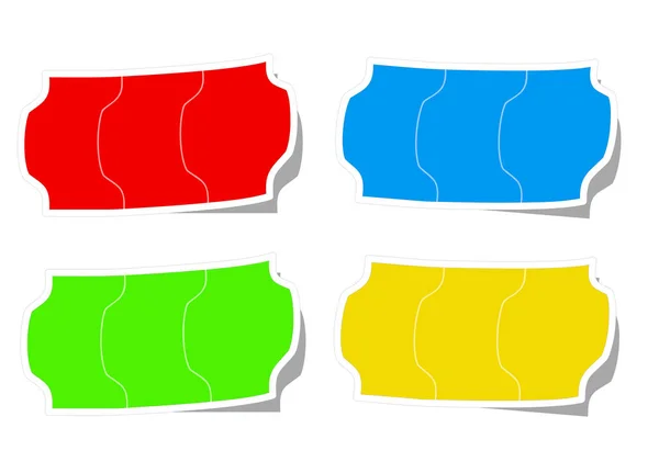 Color stikers (etiquetas) oferta especial en blanco, stock vector illust — Vector de stock