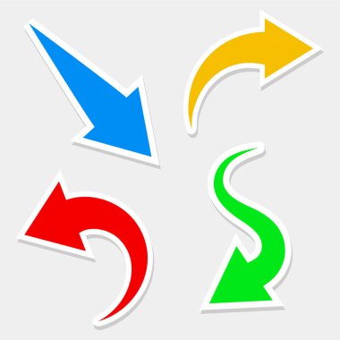 Ok simgeleri grafik, hisse senedi vektör çizim