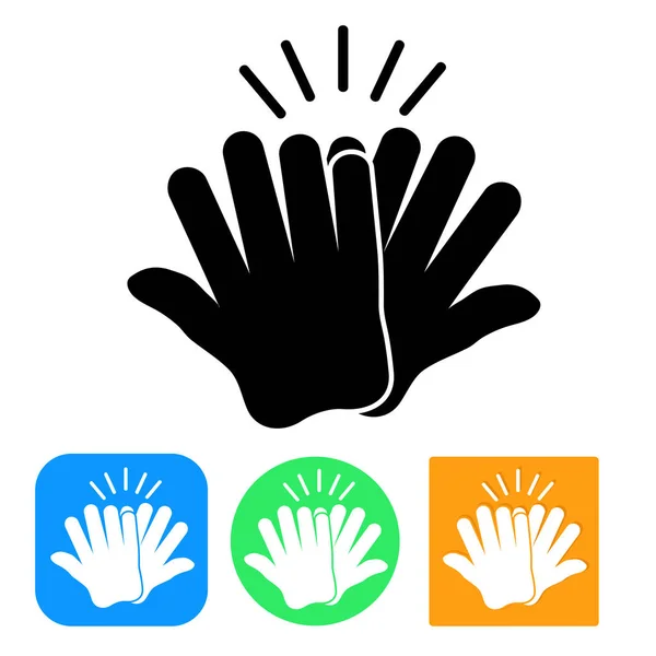 Conjunto de High Four Icon, ilustração do vetor de estoque —  Vetores de Stock