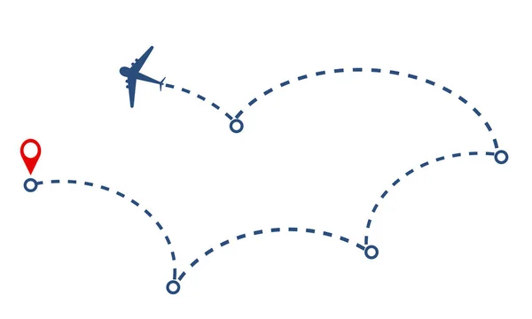 Flugzeug- und Gleisdesign, Bestandsvektorabbildung — Stockvektor