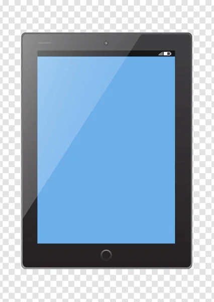 Tablet pc, plantilla de dispositivo electrónico sobre fondo transparente . — Vector de stock