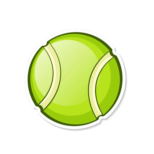 Illustration vectorielle. Balle de tennis verte. Équipement sportif. Cartoo. — Image vectorielle