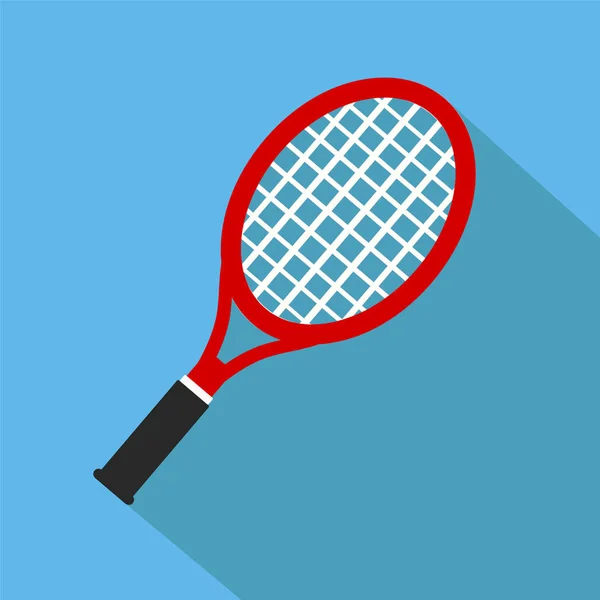 Icône de raquette de tennis jouet au design plat avec effet ombre. Végétaux — Image vectorielle