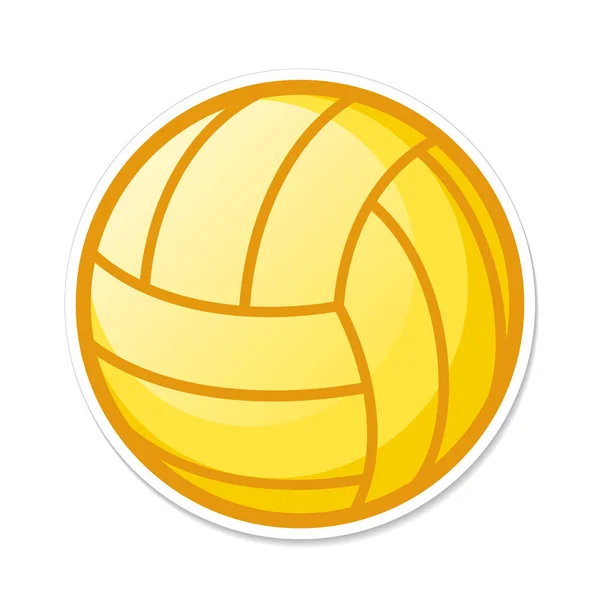 Balle de volley-ball en crtoon style sport activité jouer compétition — Image vectorielle