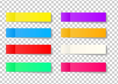 Post Not etiket üzerinde izole şeffaf arka plan ayarlayın. Kağıt 