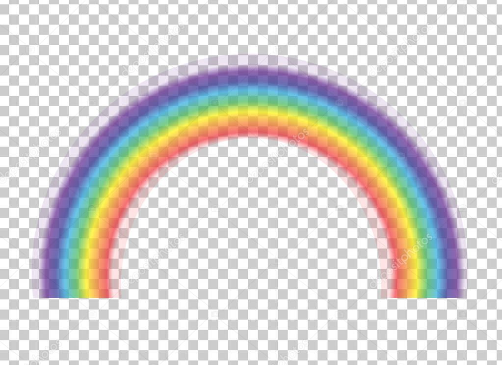Rainbow icon isolated on transparent background. Spectrum fantas