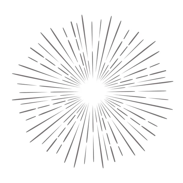 Vintage hand drawn sunburst vector illustration — Stock Vector