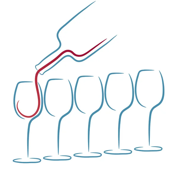 Diseño de menú de concepto de copa de vino, ilustración de vector de stock — Vector de stock