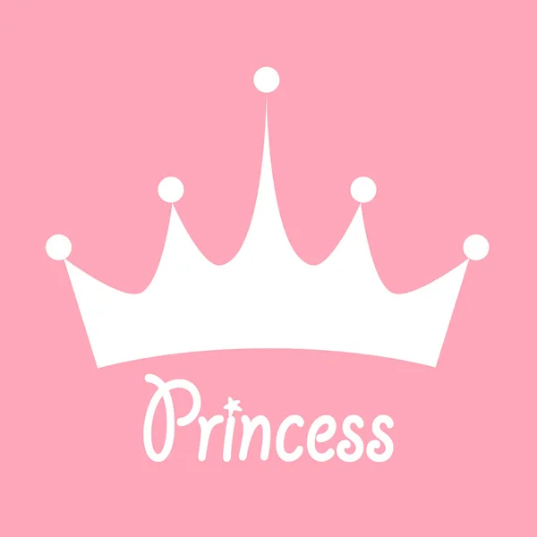 Prinzessin Hintergrund mit Krone Stock Vektor Illustration — Stockvektor