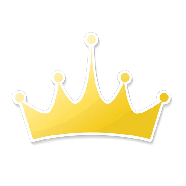 Рука намальована корона логотип і значок в мультиплікаційному стилі, фондовий вектор il — стоковий вектор