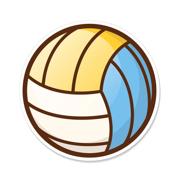 Pelota de voleibol en crtoon estilo actividad deportiva jugar competencia — Vector de stock