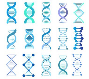 DNA iplikçikleri ayarla, hisse senedi vektör çizim