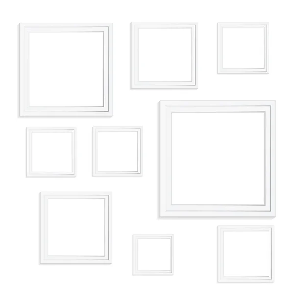 Realistic picture frames. Perfect for your presentations. Stock — Stock Vector