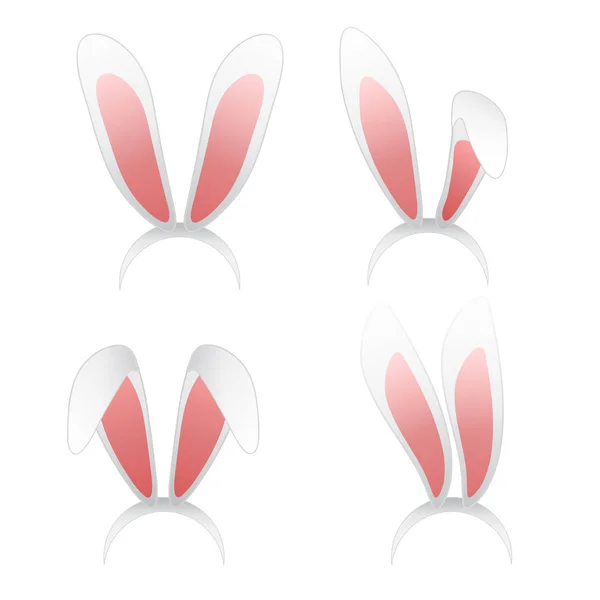 Orejas de conejo de Pascua máscara vector ilustración. Ostern conejo oreja sp — Vector de stock