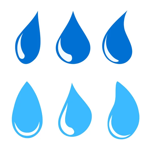 Jeu de gouttes d'eau, illustration vectorielle de stock — Image vectorielle