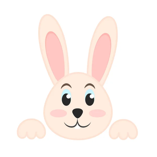 Kaninchen oder Hase niedlich Tier Symbol Bild Stock Vektor Illustration — Stockvektor