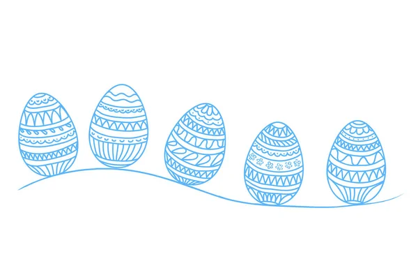 Vacaciones de Pascua dibujando huevos para tarjeta de felicitación, cartel, pancarta, s — Archivo Imágenes Vectoriales