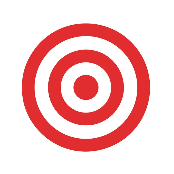 Icon target in flat design, stock vector illustration — Stock Vector