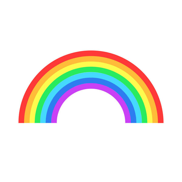 Colorful rainbow or color spectrum flat icon for apps and websit