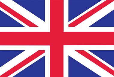 Arka plan olarak İngiliz bayrağı. Büyük Britanya bayrağı. Vektör Eps Il