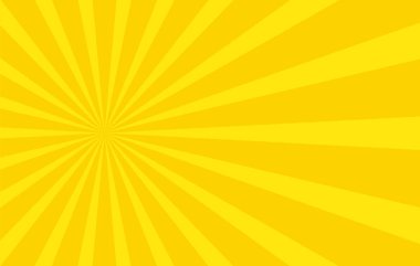 Arka plan sarı renkli karikatür ışınları ile. Şablon 