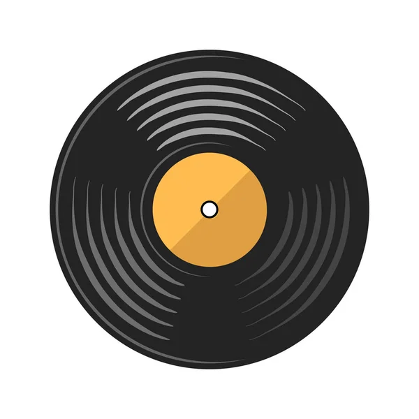 Vektor-Vinyl-Schallplatte (Platte) auf Weiß, Archivbild — Stockvektor