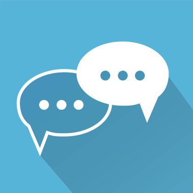 Yorum simge gölge ile. Hisse senedi vektör çizim.