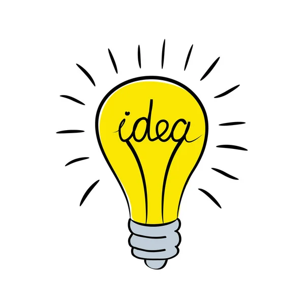 Light Bulb Word Idea Stock Vector Illustration — Stock Vector