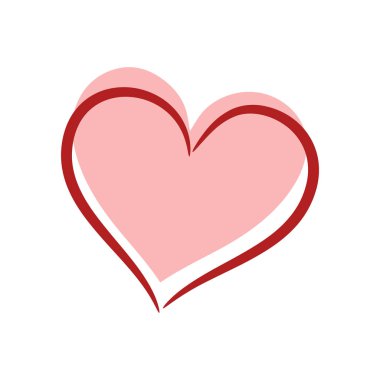 Soyut iki kalp. Aşk kavramı. Hisse senedi vektör çizim