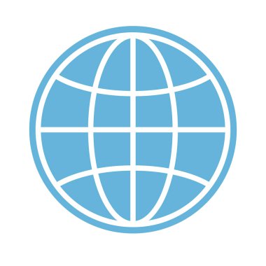 Simge, Dünya gezegeni - küresel dünya, küresel işareti - harita Isola