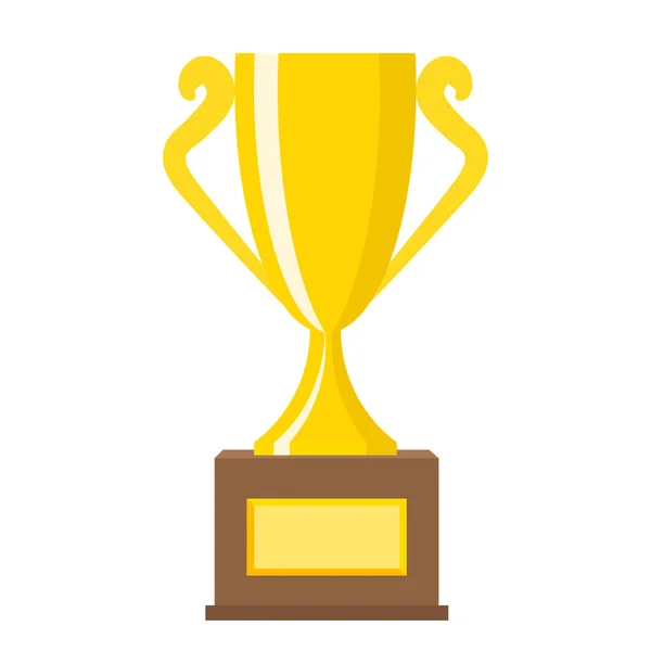 Vítěz zlaté trofej zlaté poháry plochý vektorových ikon pro sportovní Viktor — Stockový vektor