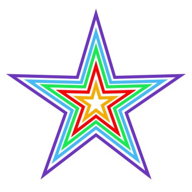 Renk tasarımı Yıldız simgesi iş logo, hisse senedi vektör çizim