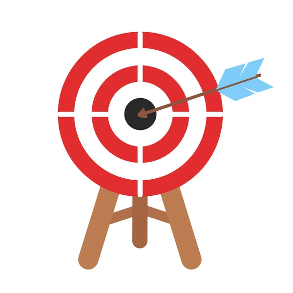 Icon Target Arrows Flat Design Stock Vector Illustration — Stock Vector