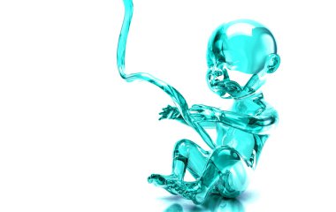 Faith, childbirth, 3d render, 3d illustration