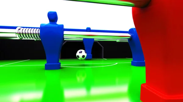 Fútbol, fútbol de mesa, Ilustración 3d —  Fotos de Stock