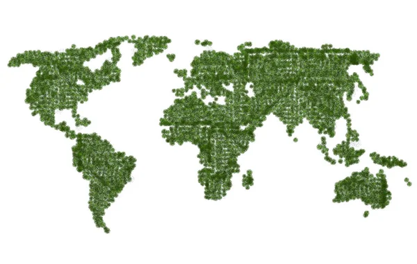 Planisphère brisé, écologie, la destruction du monde, illustration 3d, continents sur fond blanc isolé — Photo