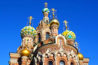 Saint-Petersburg.Russia.Church kan üzerinde Savior.