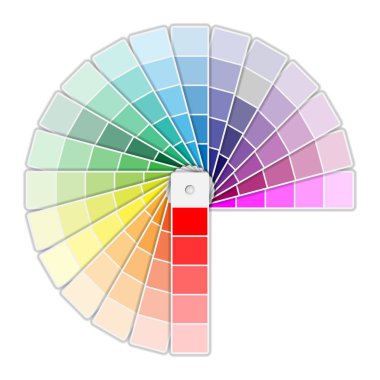 Renk paleti simgesi beyaz arka plan üzerinde izole.