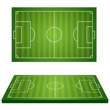 Futbol sahası. Spor simgeleri.
