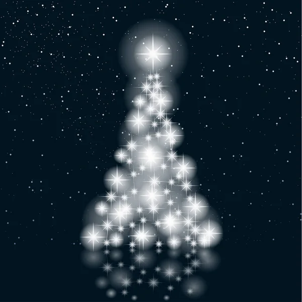 Árvore de Natal, Fundo de Inverno . — Vetor de Stock