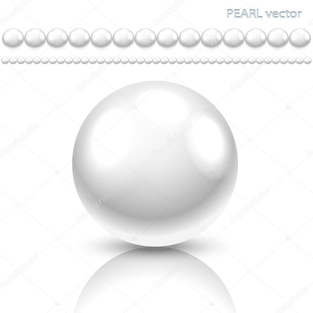 Illustration Pearl on white background