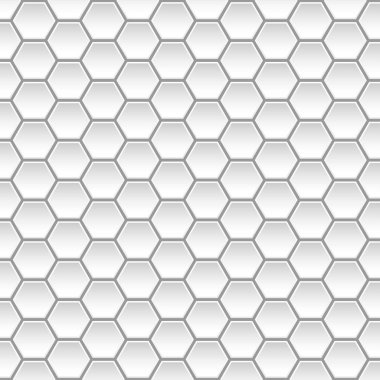 Beyaz geometrik arka plan altıgen formlarla