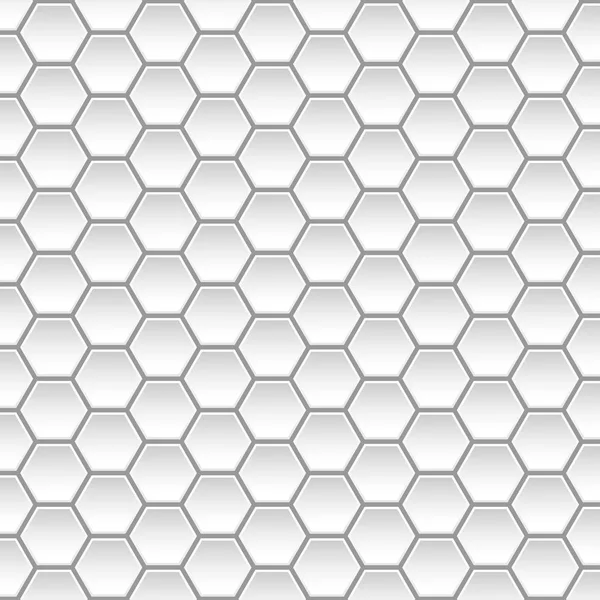 Abstrakter weißer geometrischer Hintergrund mit sechseckigen Formen — Stockvektor