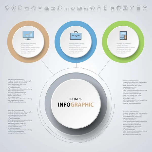 Infografiki projektowanie ikony marketingowych dla firm — Wektor stockowy