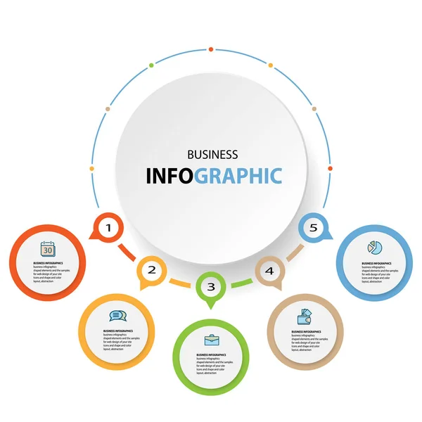 Infographics designikoner marknadsföring för företag — Stock vektor