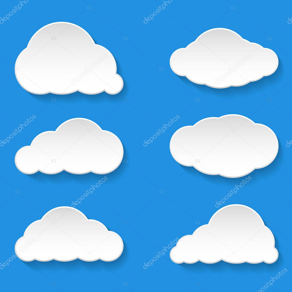 Messages Clouds Icon. Weather Symbols.