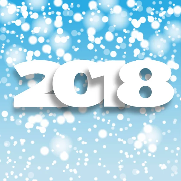 Šťastný nový rok 2018 modré pozadí. — Stockový vektor